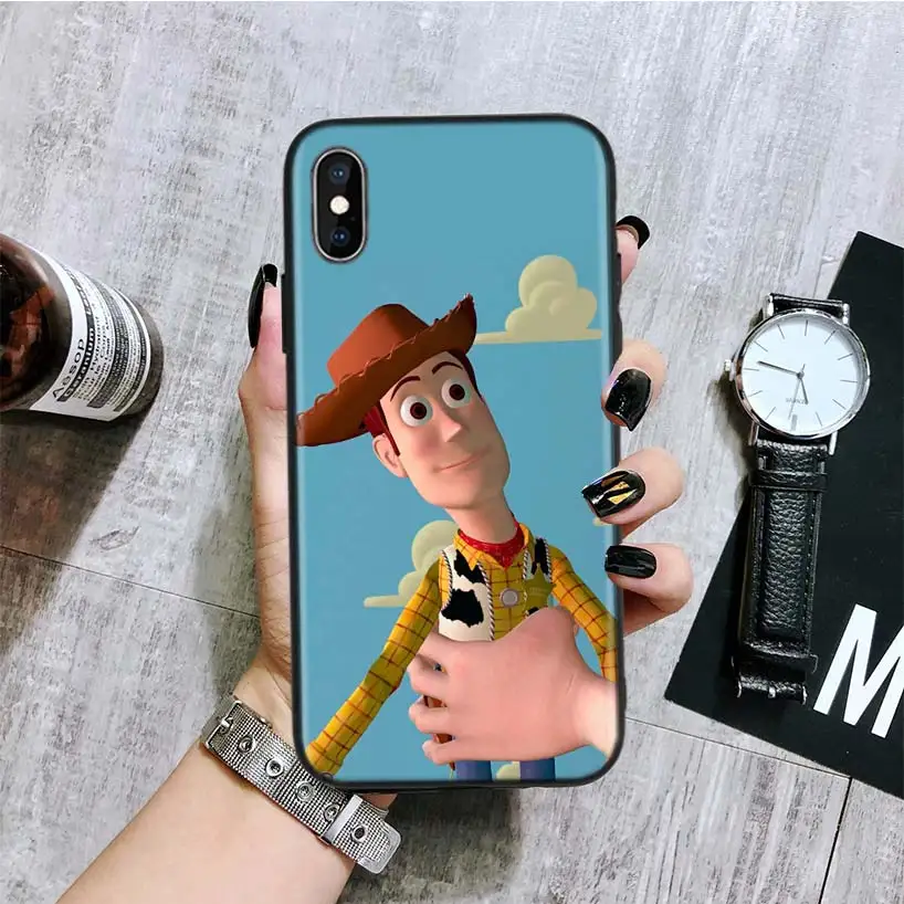 История игрушек черный чехол для телефона Apple IPhone 11 Pro XS MAX XR 7 8 6 6S Plus X 10 Ten 5 5S SE Coque Shell