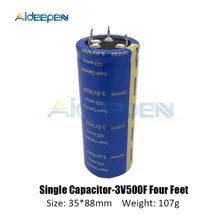 Сверх яркий конденсатор 3V 500F 35*88mm высокочастотный низкий ESR 4 Pin 4 фута 3V500F одиночный супер конденсатор для автомобиля