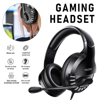 

Q2 Professional Gaming Headset 3.5mm/USB For Phone PC Tablet PS4 With Microphone Stereo Gamer Earphone No LED Light