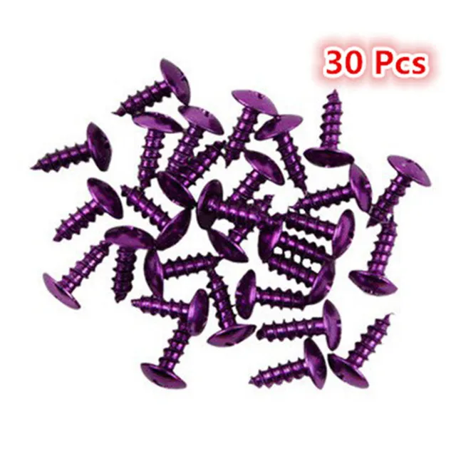 30 PCS 6 colors available moto parts universal motorbike screws fixed accessories motorcycle bolts kit fastener screw purple
