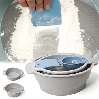 

Multi-Functional Flour Sieve Set Safe Healthy Handheld Filter Flour Sieve With Egg White Separator Powdered Sugar Sieve Set