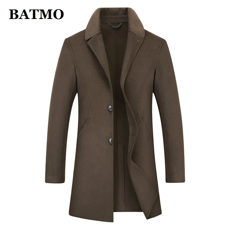 BATMO, Новое поступление, высококачественный шерстяной Тренч для мужчин, мужские шерстяные куртки, большие размеры, M-XXXL 2002 - Цвет: CAMEL