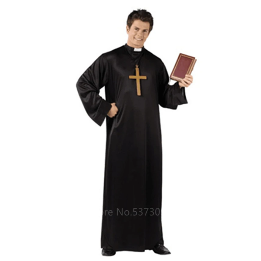 Маскарадные костюмы для взрослых, на Хэллоуин, карнавал, длинные халаты монахини, религиозная, духовная, католическая церковь, винтажная одежда