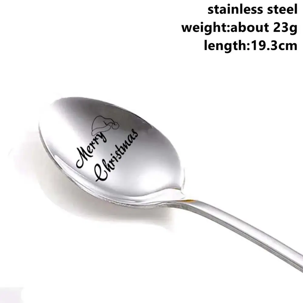 Xmas Spoons 1 Taoup 1 шт. бумажные рождественские наклейки Санта-Клауса съемные рождественские тату-наклейки Navidad украшения Рождественский Декор для дома Noel - Цвет: Xmas Spoons 1