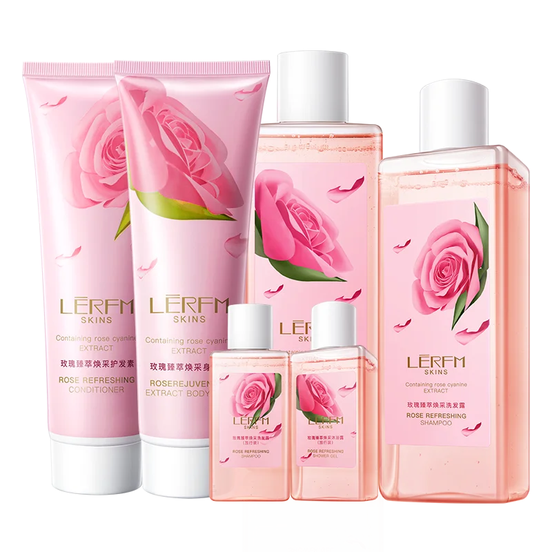 LANNIFANGKE Rose Essence And Radiance Six Piece Set.Body Care.Body Lotion.Bath Suit.Wash Suit.Chinese Skin Care Products 3