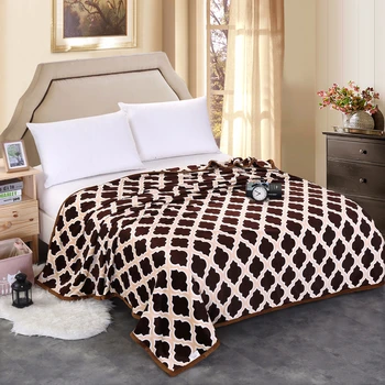 

Modern Plaid Flowers Printing Smooth Flannel Throw Blanket Super Soft Comfortable Portable Sofa Couch Cover Bedspread Blanket