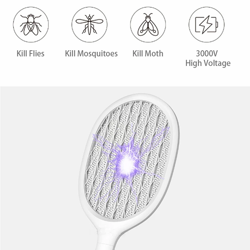 Solove P1 электрическая ловушка для комаров насекомых, мух, комаров, рассеиватель, УФ-светильник, двойной размер, анти-Электрический шок, сетка, портативный