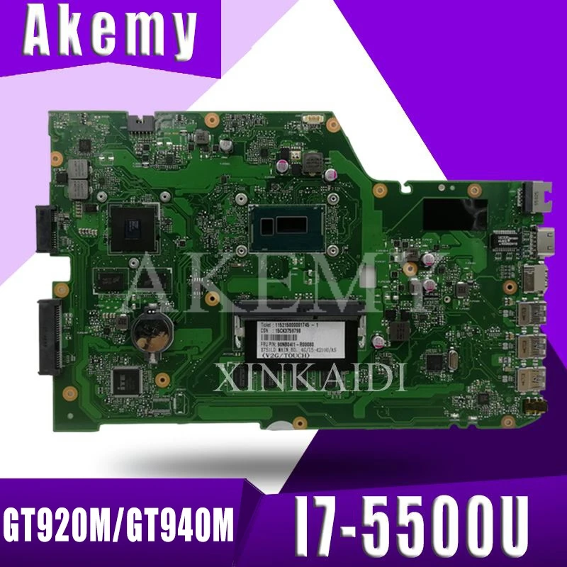 Motherboard ASUS X751LD F751M 60nb0600-mb2610 intel Pentium N3540 mb2800 gt820m