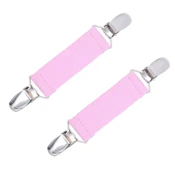 

Boy Girl Elastic Mittens Metal Clips Solid Color Duckbill Gloves Clamp