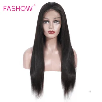 

360 Frontal Swiss Lace Wig Brazilian Straight Natural Human Hair Pre Plucked With Baby Hair 150% Density Remy Hair For Women