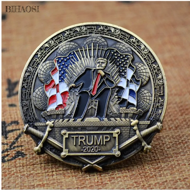 1 шт. Дональд Джей Трамп 2020 держите Америку главнокомандующей золотой монеты
