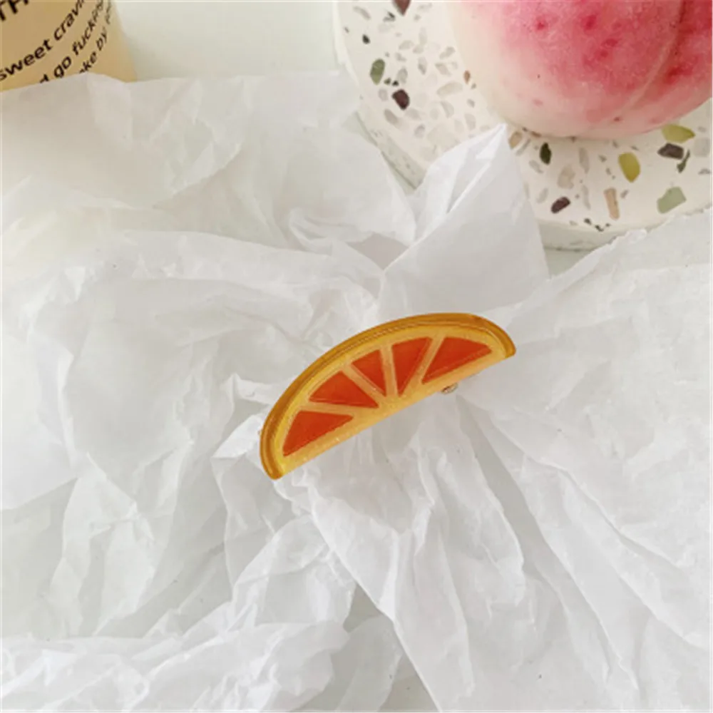 Girl Women Cute Fruit Vegetable Hairpins Fashion children Strawberry Carrots Bangs Slip Hairpin Korean Hair Accessories Styling