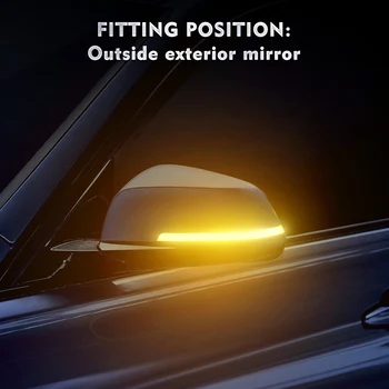 

For BMW F20 F21 F22 F30 E84 1 2 3 4 Series Dynamic Turn Signal Light LED Side Wing Rearview Mirror Indicator Blinker Repeater