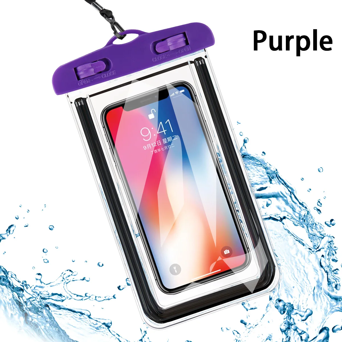 Фиолетовый Moskado водонепроницаемый светящийся чехол для телефона для iPhone 11 X XR XS Max сумка чехол для samsung S10 huawei P30 водонепроницаемый чехол - Цвет: Фиолетовый
