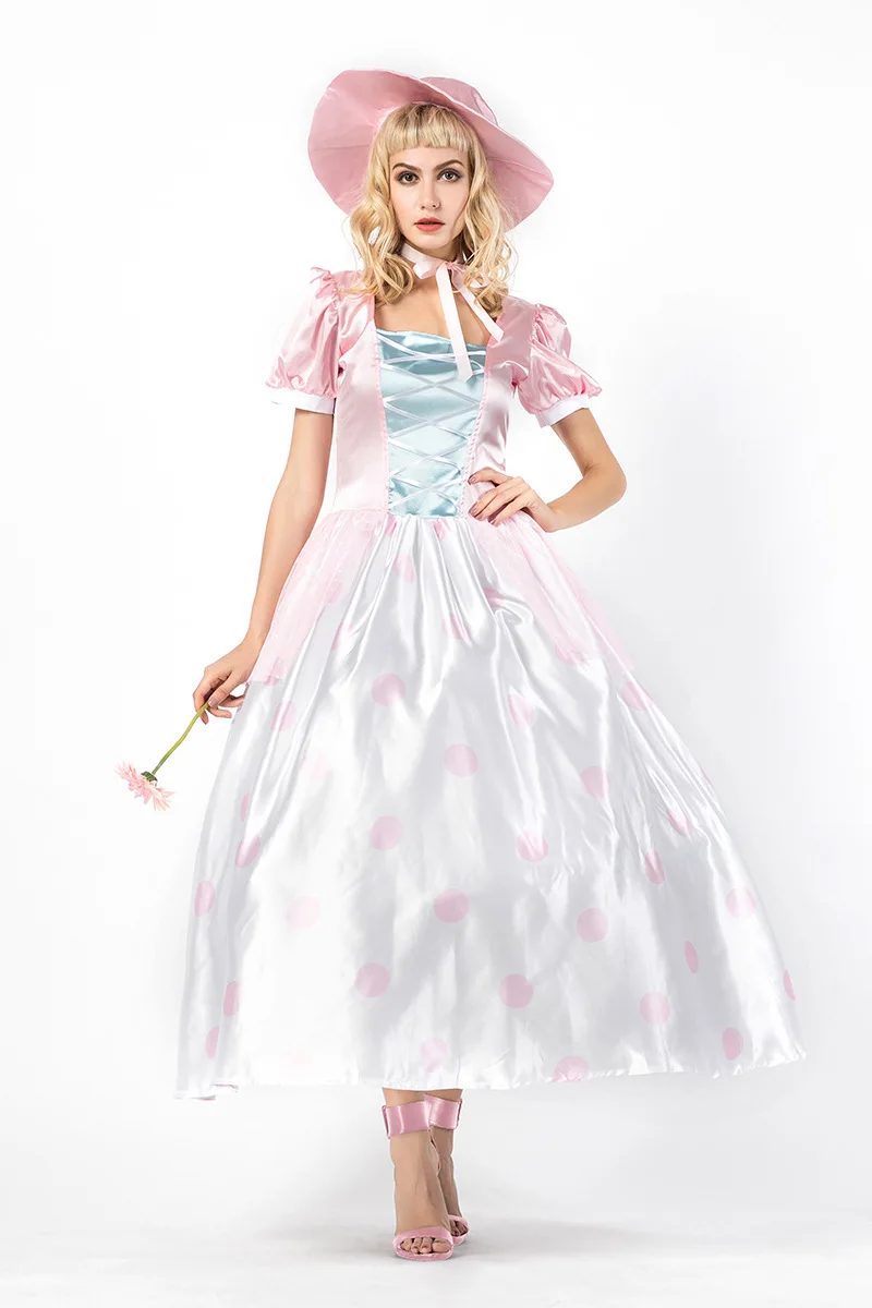 История игрушек ТВ фильм косплей костюм милая леди длинное ретро платье с розовым топе костюм принцессы на Хэллоуин для женщин - Цвет: A