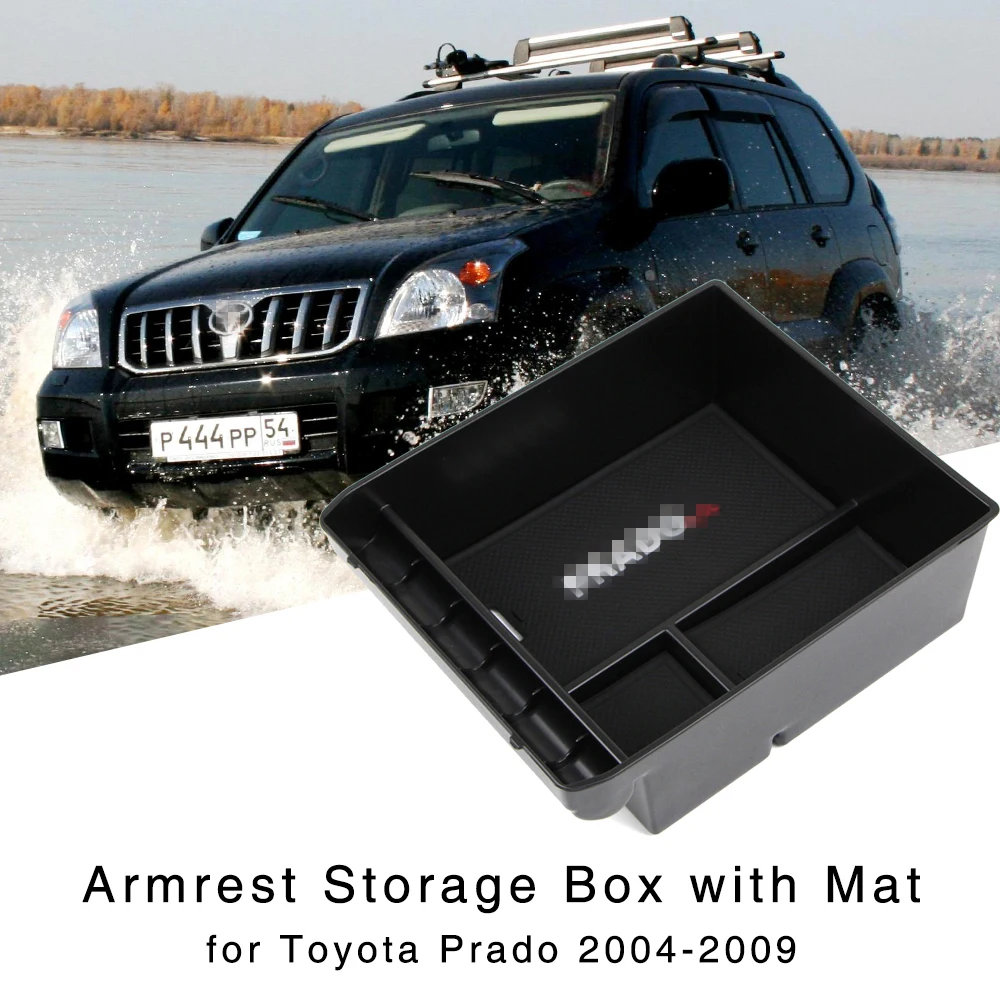 Подлокотник для хранения коробка держатель для Toyota Land Cruiser Prado 2004 2005 2006 2007 2008 2009 интерьер Организатор центральный консольный лоток