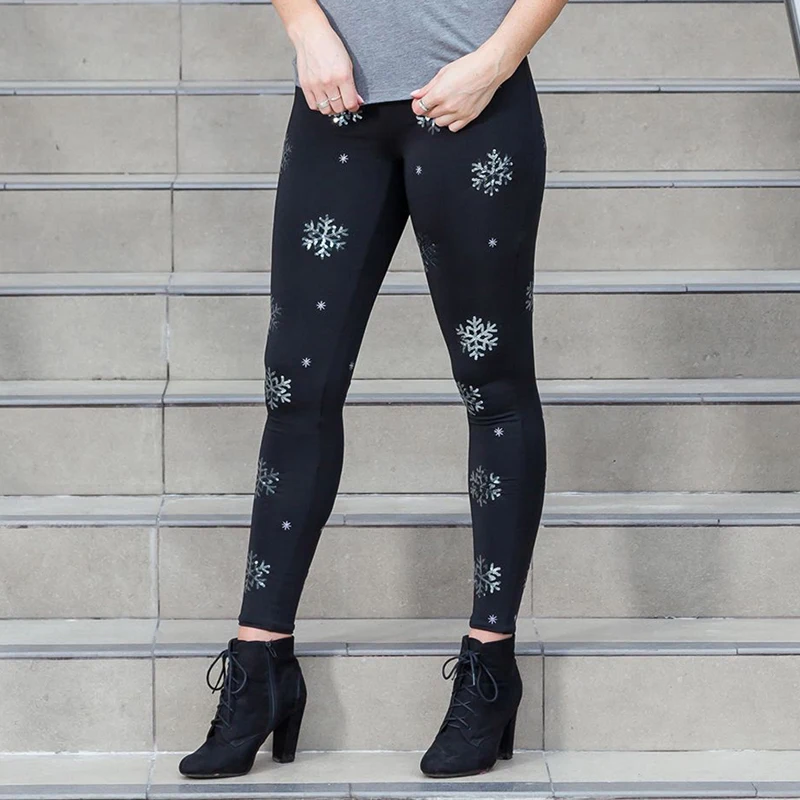 Christmas Legging Pants Womens Female Printed Casual Slim Fitness Leggin Pants Winter Skinny Elastic High Waist Leggings