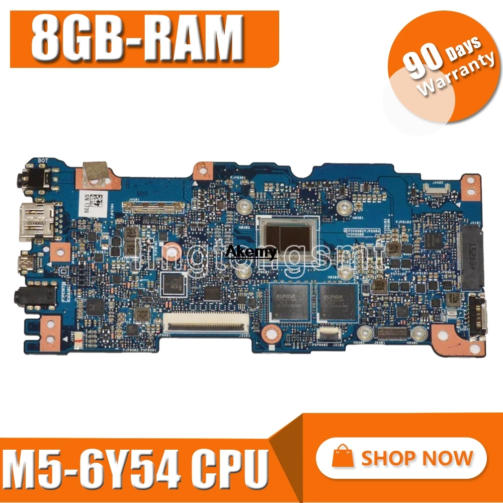 Akemy UX305CA материнская плата REV 2,0 для ASUS UX305C UX305CA U305C материнская плата Zenbook проверка прошла успешно M5-6Y54 Процессор 8GB-RAM