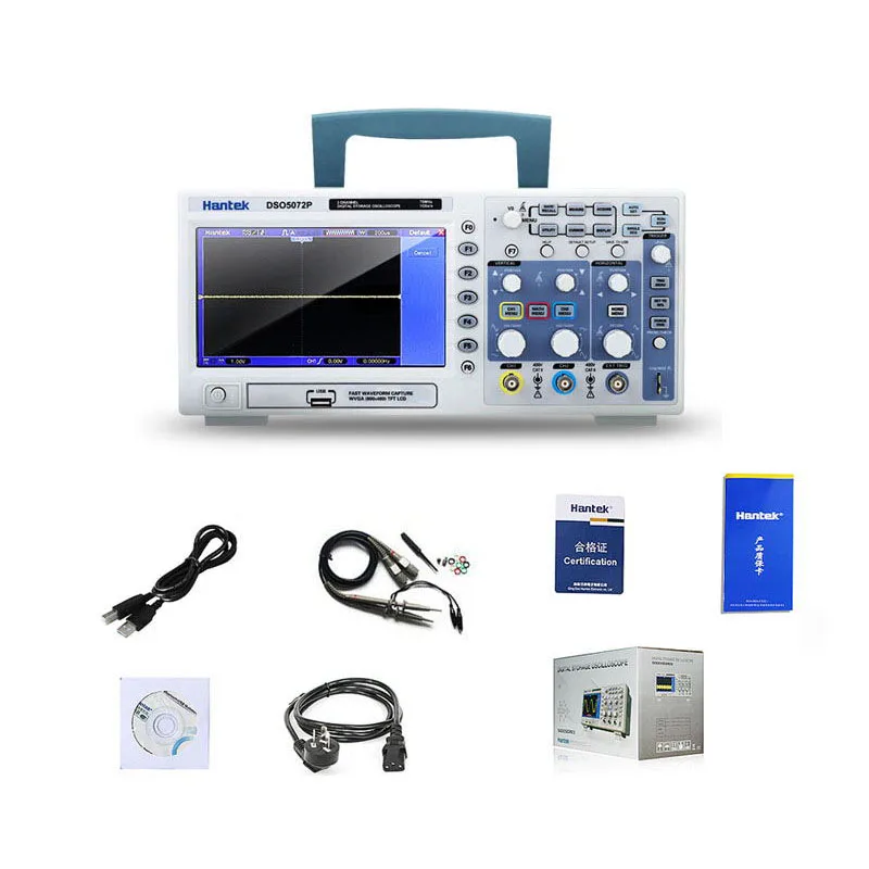 Hantek DSO5102P Digital Oscilloscope Portable 100MHz 2Channels 1GSa/s