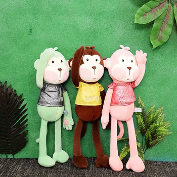 

New Style Dumb Monkey Plush Toy Monkey Boy Gift Pillow Stuffed Animals for Children and Girls Have Three Colors Are Available