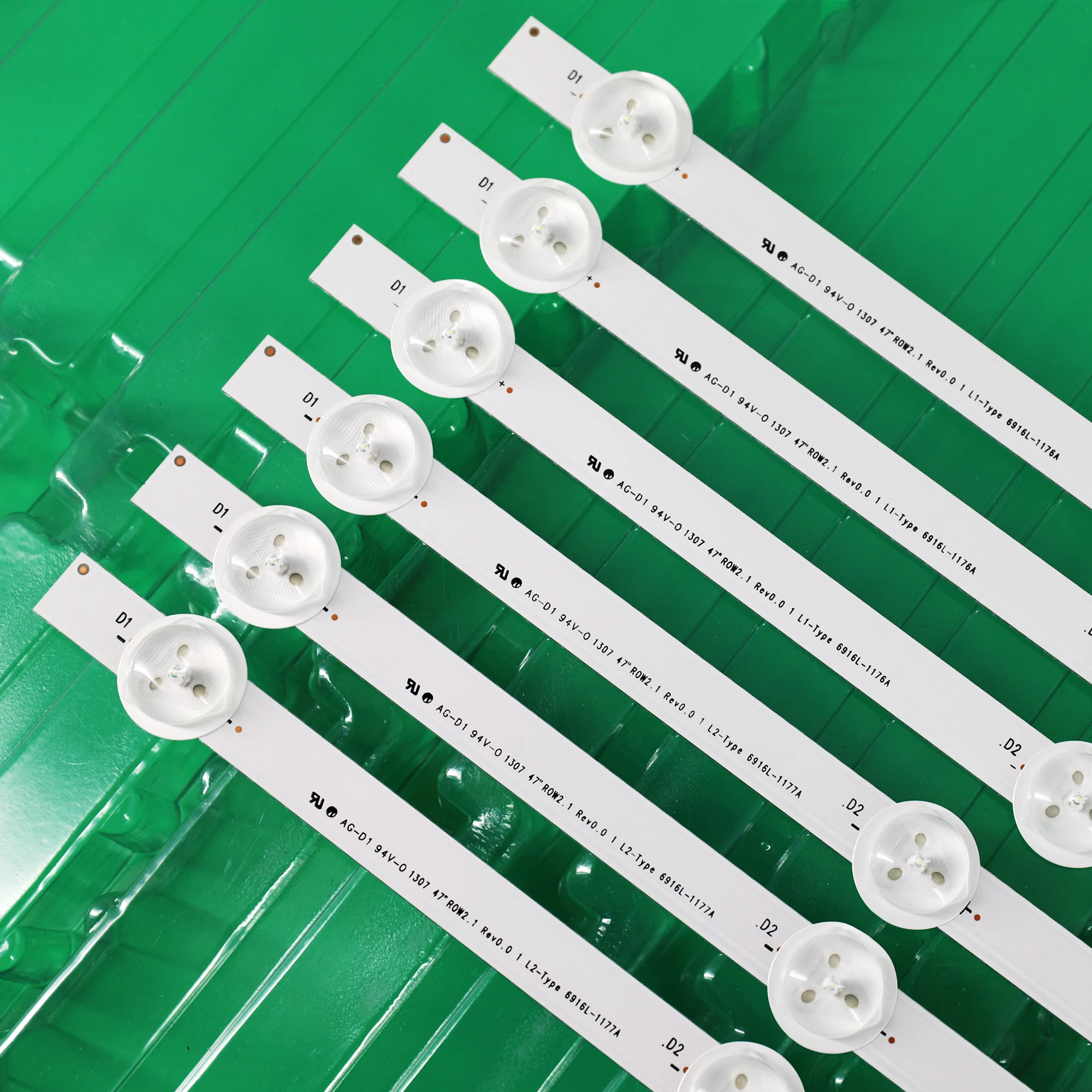 Tira de Led para lg 47 Row2.1 Rev 07 6916l1174a 6916l-1175a 6916l-1176a 6916l-1177a R13 R23 L13 l2 12 Pcs - Imagem 3