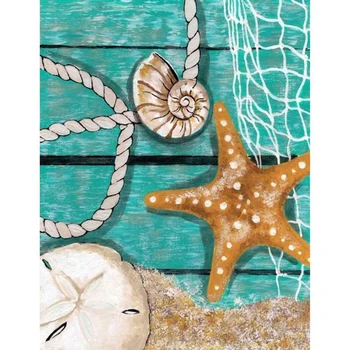 

Starfish Shells Diamond Painting Kit Full Drill Paint with Diamonds Pictures Arts
