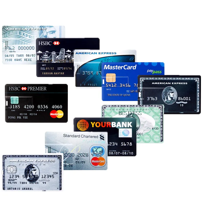 

Newest Memory stick Credit Card USB key Flash Drive 4GB 8GB pen Drive 16GB 32GB pendrive 64GB 128GB Slim U Disk Free custom LOGO