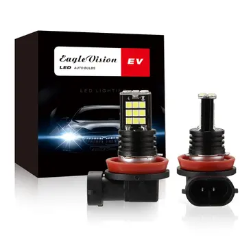 

Eight Row 24SMD H4 H7 9005 9006 High Brightness LED Anti-fog Lights IP67 Waterproof Aluminum Body Cool White Plug And Play