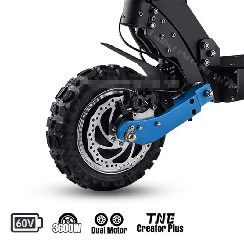  3600W 60V Off Road Electric Scooter Two Wheels 11'' Foldable Powerful Electric Bicycle Max Speed 80