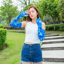 Открытый солнцезащитный манжет удлинить 53 см росы большого пальца льда рукав Qmilch Спорт Велоспорт рукава УФ-защита