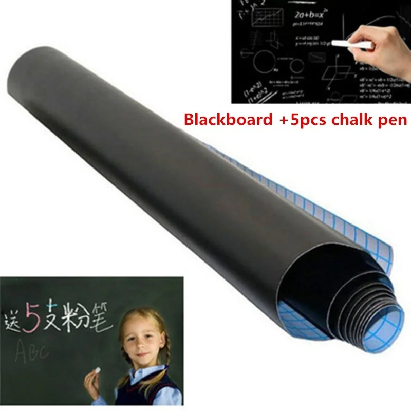 

Vinyl Chalkboard Wall Stickers Removable Blackboard Decals Great Gift for Kids 45CMx100CM Learning Black Board Stickers
