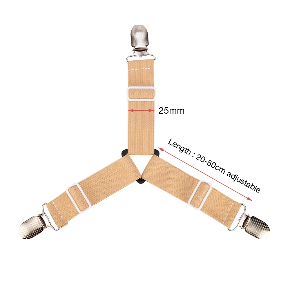 Матрас простынь на резинке зажимы для простыни Горячая 4 шт./компл. эластичные для простыни держатель пояс Эластичный Нескользящий зажим одеяло грипперподтяжки ремни Регулируемый домашний текстиль
