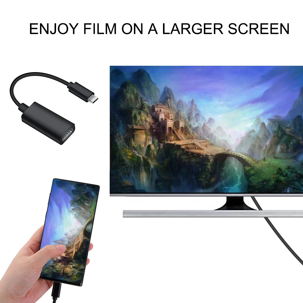 Кабель адаптер USB 3 1 для MHL Android Phone Tablet Black 4K HD TV шт.|Кабели HDMI| |