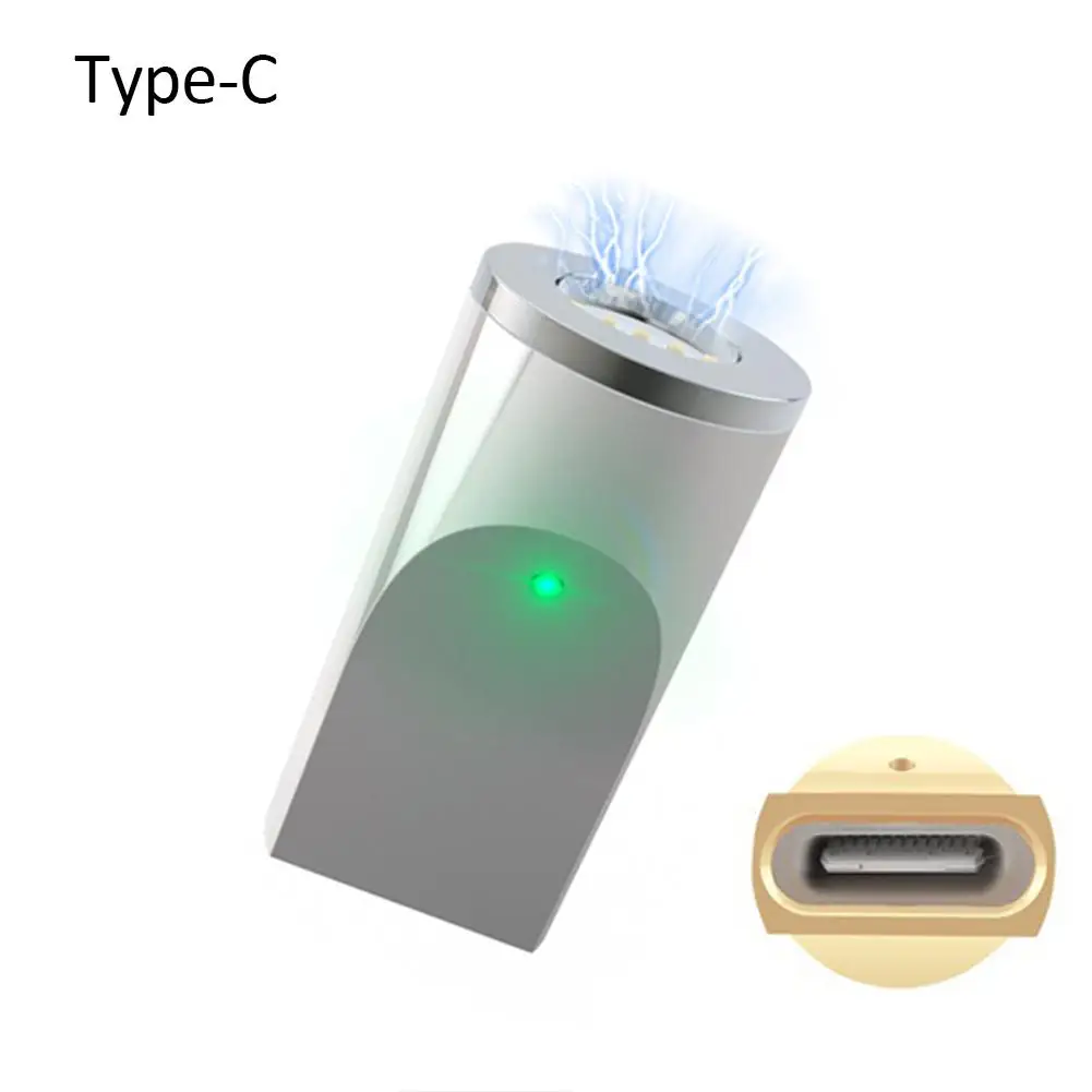 Magnetic Adapter 3A Current Fast Charge Magnetic Converter Three- In- One Adapter IOS Android Type-C Magnetic Transfer Micro U - Цвет: F