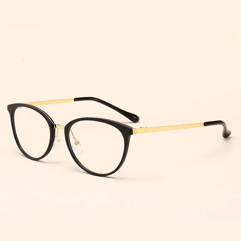 Elbru унисекс TR90 оправа для очков для мужчин и женщин модные ретро очки для близорукости оптическая оправа ультралегкие Прозрачные Линзы для очков - Цвет оправы: Glossy Black