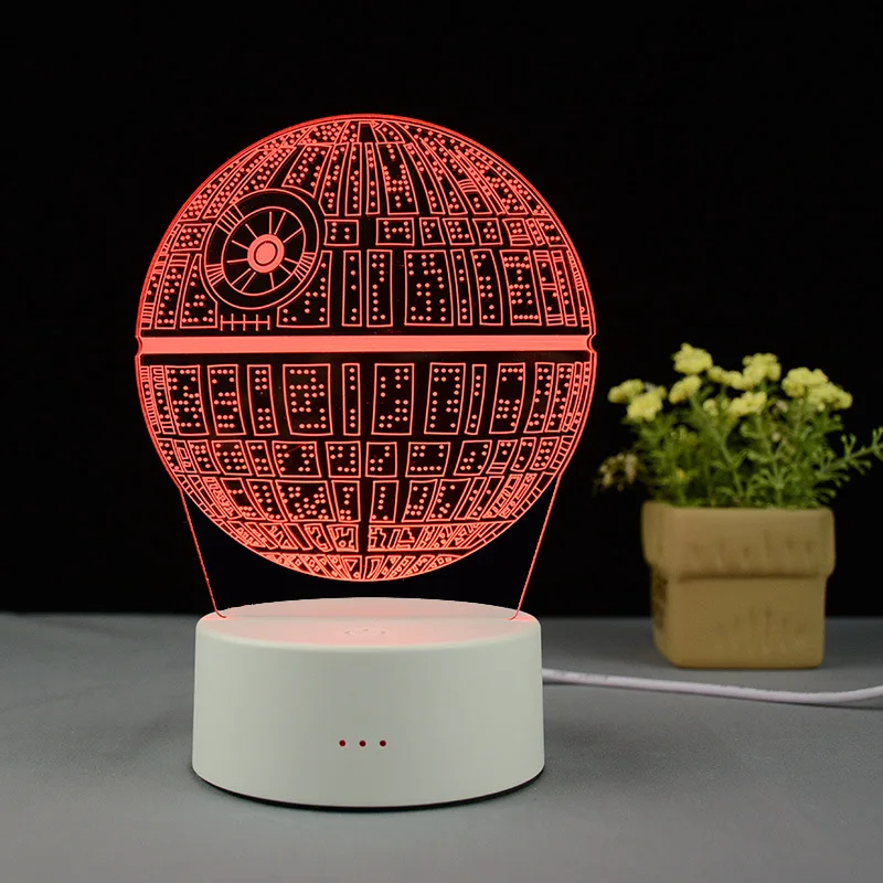

Cross Border USB Colorful Touch Small Night Lamp Manufacturers Direct Supply Gift Wholesale 3D Lamp Bedroom Infant GIRL'S Dormit