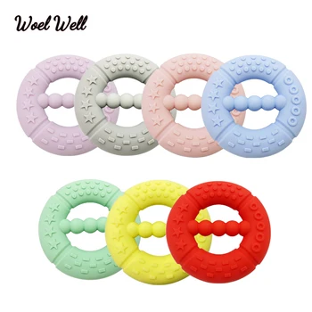 

10 pcs Solid Baby Silicone Teether Children's goods Infant Teething Bite toys Food Grade baby chewing toy