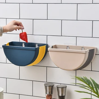 

Multi Function Folding Trash Can Hanging Trash Rubbish Bag Storage Holder Kitchen Gadgets Storage Garbage Bin Dropshipping