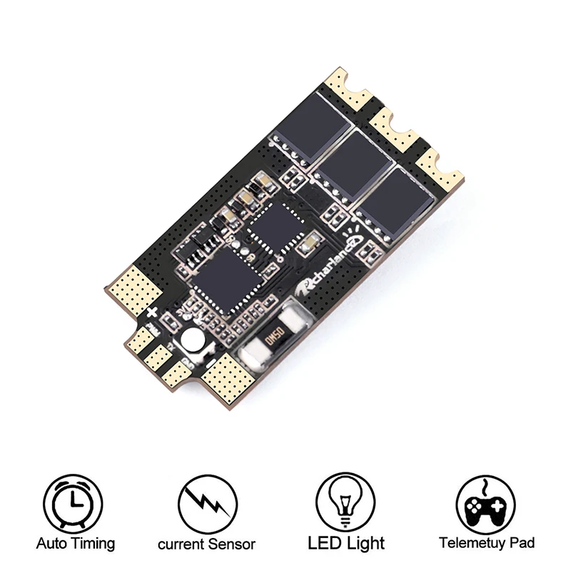 Rcharlance Razor32 V2 35A BLheli_32 3-6S DShot1200 ESC RGB светодиодный и датчик тока двунаправленный для RC FPV гоночный Дрон Квадрокоптер