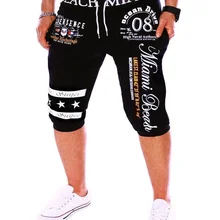 ZOGAA, весна-лето, мужские шорты, повседневные, на завязках, с эластичной талией, модные, с буквенным принтом, свободные, спортивная одежда, шорты, высокое качество