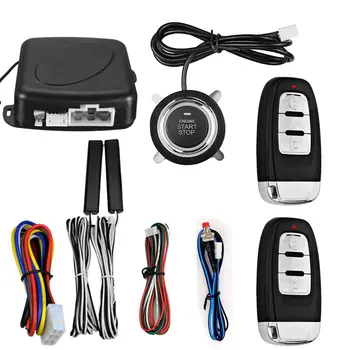 

Passive Keyless Entry System PKE Engine Starter Push Button Vehicles Start/Stop Kit Safe Lock with 2 Smart Key