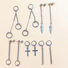 Пуленепробиваемые серьги-гвоздики для мальчиков tj heng Jin Shuo Jane Jin в стиле знаменитостей, Модный комплект в Корейском стиле