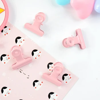 

Cute Metal Binder Clips Folder Notes Letter Paper Clip Clamp School Office Binding Supplies Accessories