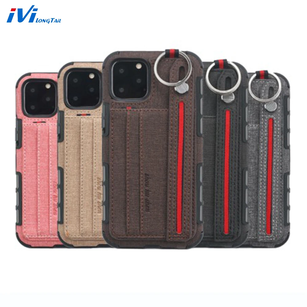  iviLongTail Silicone Case For iPhone11 Pro 6 7 8 XR XS MAX Plug-in Card Bag Bracket Wristband integ