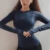 SALSPOR Sexy Women Solid Printing Sport Shirts Solid Color High Elastic Gym Yoga Top Running Breathable Long sleeve T-Shirts Top