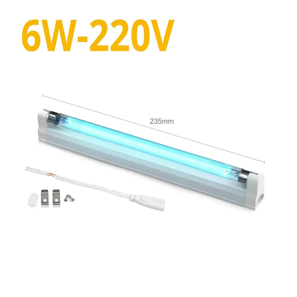 6W 220V AC110V 220V УФ ультрафиолетовые лампы T5/6 W Дезинфекция синий свет стерилизация бактерицидная лампа для больницы бытовой Детский сад - Мощность в ваттах: 6W 220V