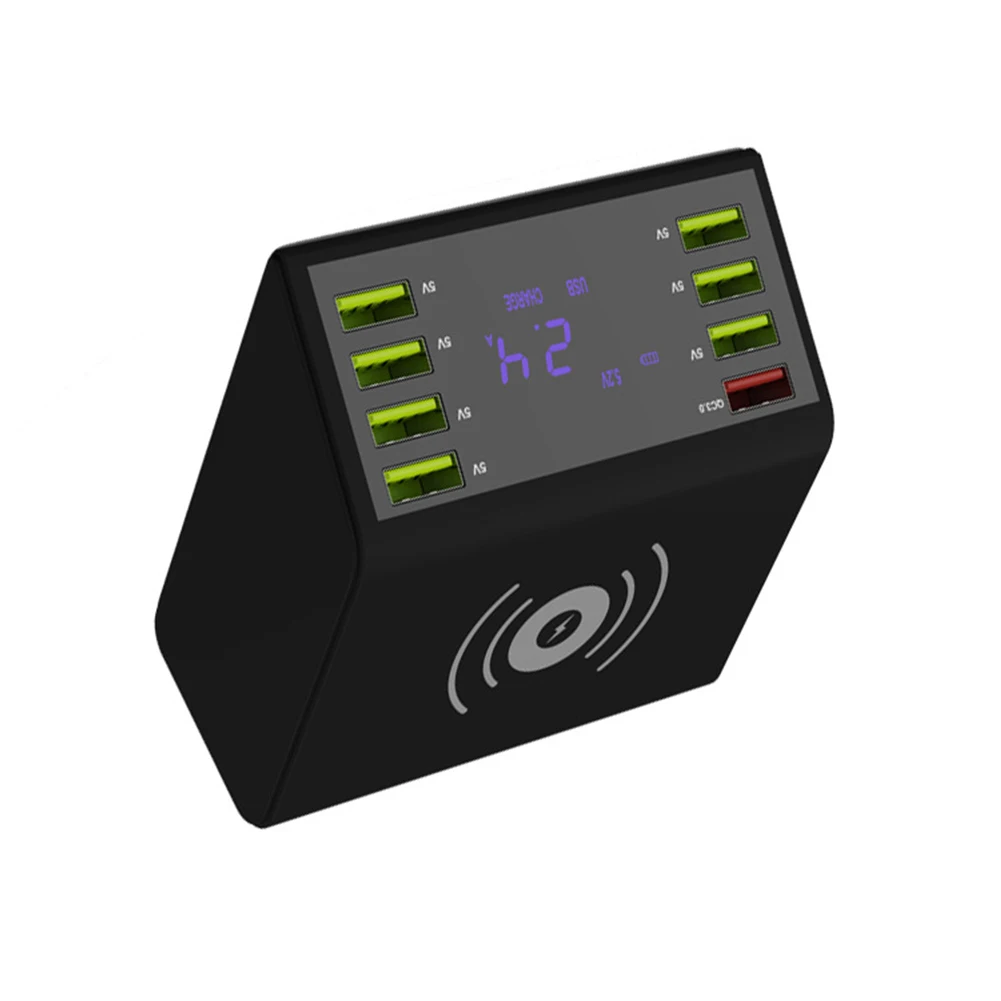 8 usb портов адаптер питания быстрая зарядка светодиодный дисплей Мобильный Настольный портативный Разъем Путешествия многофункциональный телефон зарядное устройство смарт