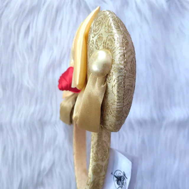 Disney Beauty And The Beast Princess Belle Headband Disneyland Mickey Minnie Ears Plush Headwear Children Toys Party Decoration 6