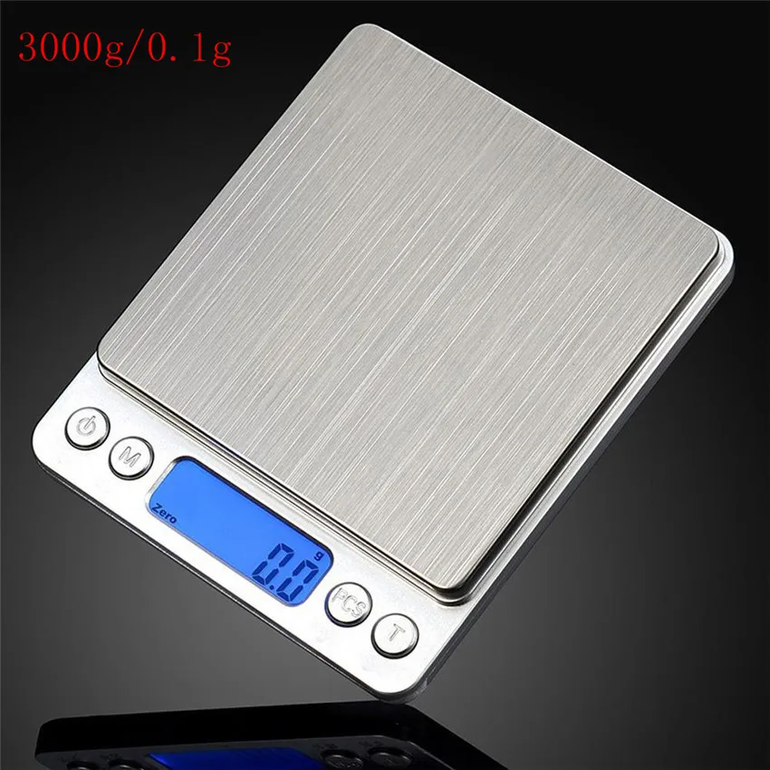Digital Kitchen Scale Mini Pocket Stainless Steel Precision Jewelry Electronic Balance Weight Gold Grams(3000gx0.1g)（500gx0.01g - Цвет: 3000gx0.1g