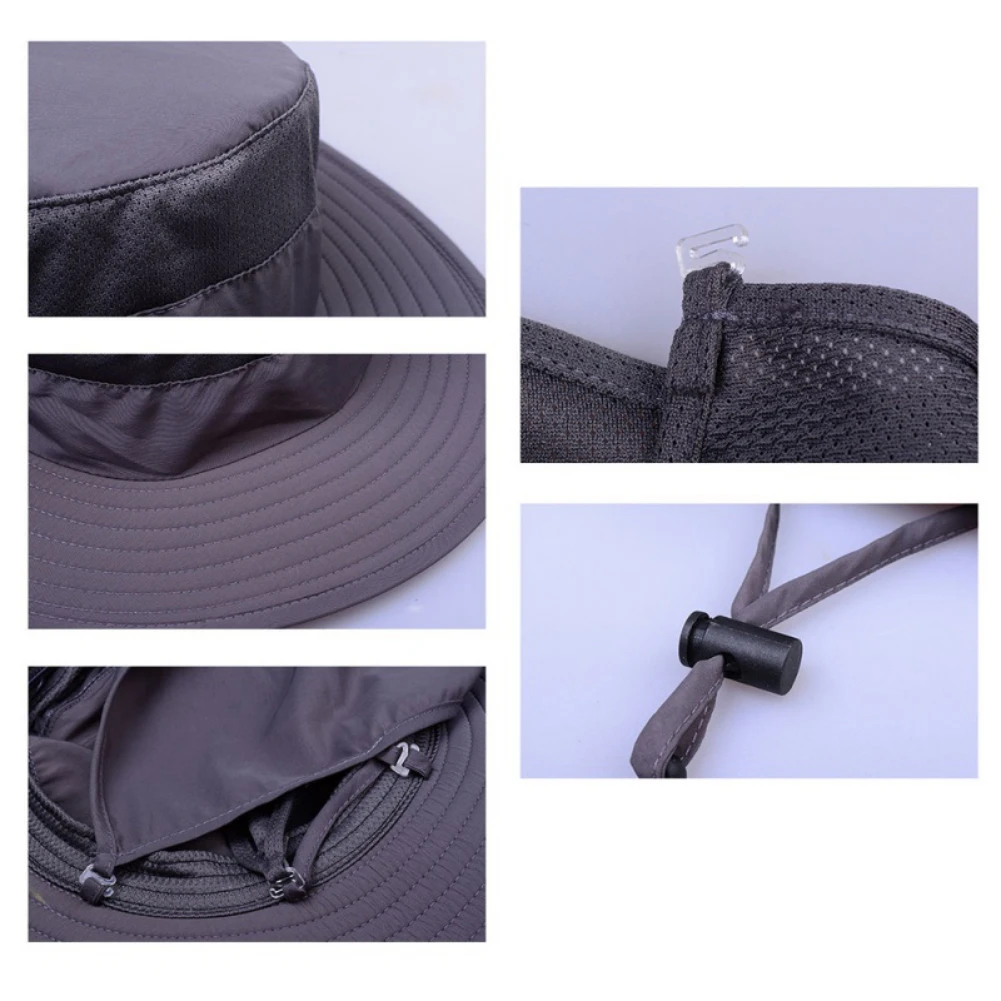 Fishing Flap Caps Men Women Windproof Sunshade hat Detachable Removable Ear Neck Cover Fishermen Hat